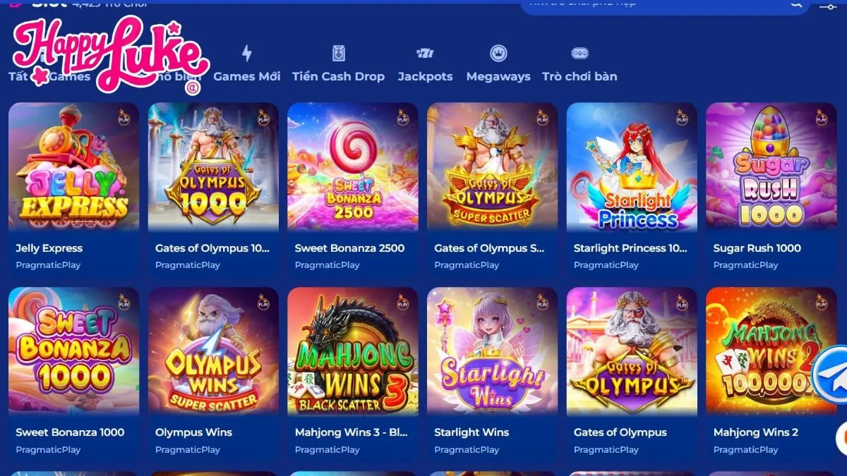 Kho game đa dạng HappyLuke Casino, Slot, Game Bài, Lô Đề, Bắn Cá